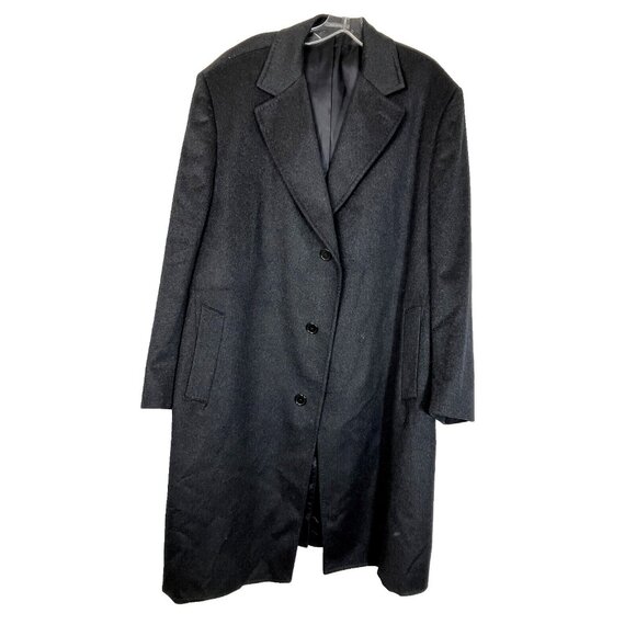 48 50 RCardinal of Canada Pure New Cashmere Top Coat Overcoat Black